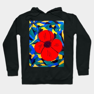 Red flower Hoodie